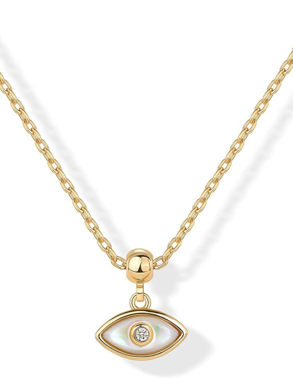 14K Gold Plated Dainty Necklace with Charms - Adjustable Chain Gold Charm Neckla